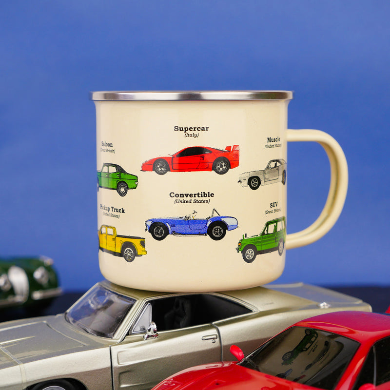 Enamel Mug: Cars