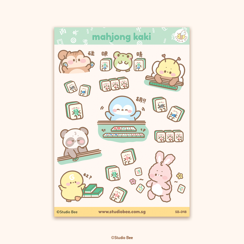 Mahjong Kaki Sticker Sheet