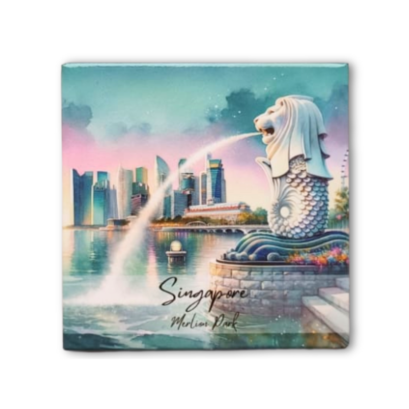 Singapore Fridge Magnet - Merlion Park