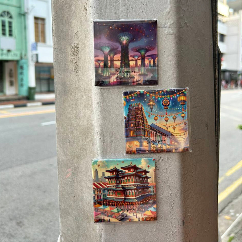 Singapore Fridge Magnet - Chinatown