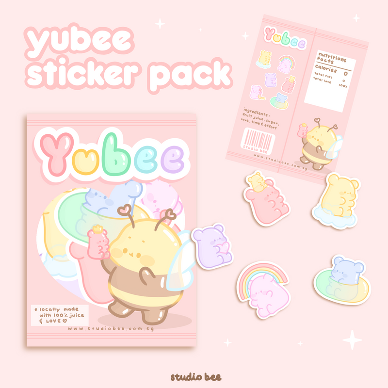 Yubee Gummy Sticker Pack (5 pcs)